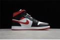 Nike Air Jordan 1 Mid Black Gym Red 554724-122 Basketball Shoes