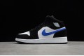 Nike Air Jordan 1 Mid Black Racer Blue 554725-084 Basketball Shoes