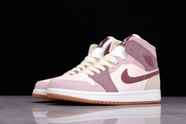 Nike Air Jordan 1 Mid Dark Pony Smoky Mauve DO7440-821 Basketball Shoes