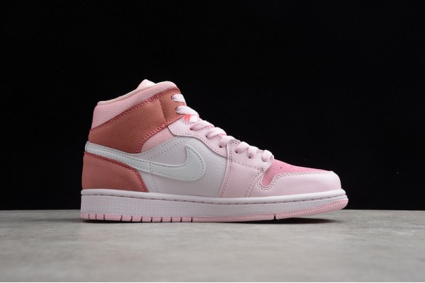 Nike Air Jordan 1 Mid Digital Pink CW5379-600 Basketball Shoes