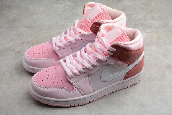 Nike Air Jordan 1 Mid Digital Pink CW5379-600 Basketball Shoes