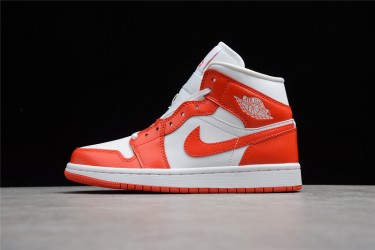 Nike Air Jordan 1 Mid Habanero Red 554724-140 Basketball Shoes