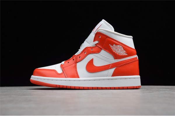 Nike Air Jordan 1 Mid Habanero Red 554724-140 Basketball Shoes