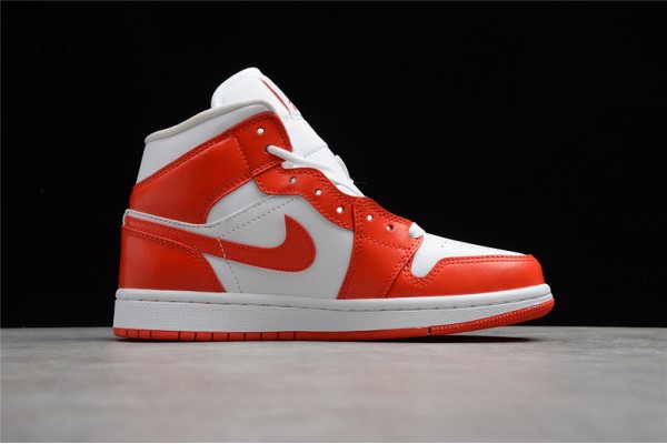 Nike Air Jordan 1 Mid Habanero Red 554724-140 Basketball Shoes