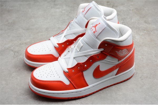 Nike Air Jordan 1 Mid Habanero Red 554724-140 Basketball Shoes