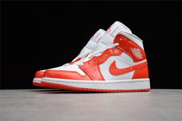 Nike Air Jordan 1 Mid Habanero Red 554724-140 Basketball Shoes