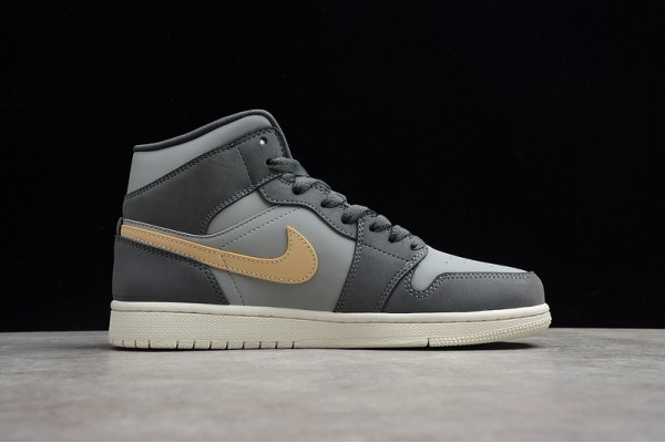 Nike Air Jordan 1 Mid Iron Grey Onyx BQ6472-020 Basketball Shoes