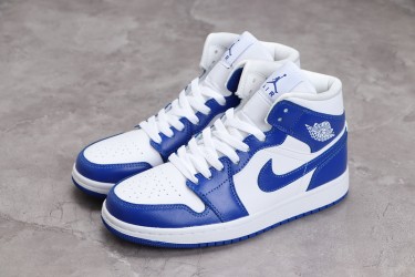 Nike Air Jordan 1 Mid Kentucky Blue BQ6472-104 Basketball Shoes