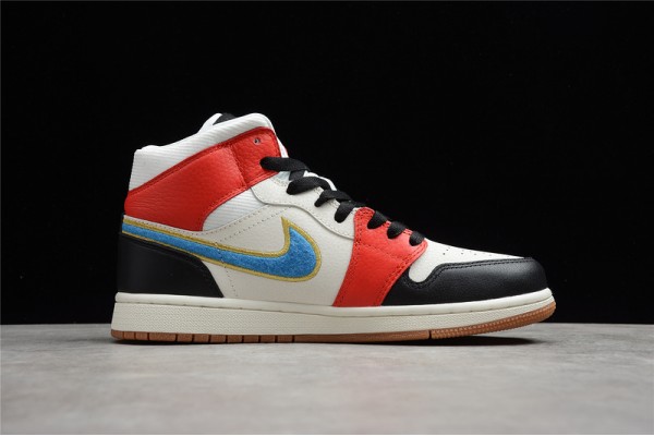 Nike Air Jordan 1 Mid Let(Her)Man DC1426-100 Basketball Shoes