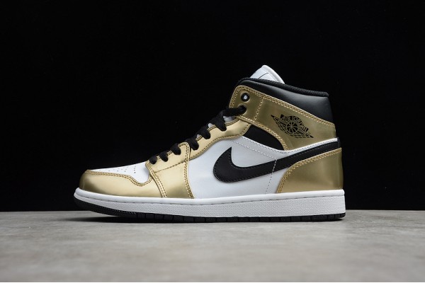 Nike Air Jordan 1 Mid Metallic Gold DC1419-700 Basketball Shoes