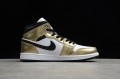 Nike Air Jordan 1 Mid Metallic Gold DC1419-700 Basketball Shoes