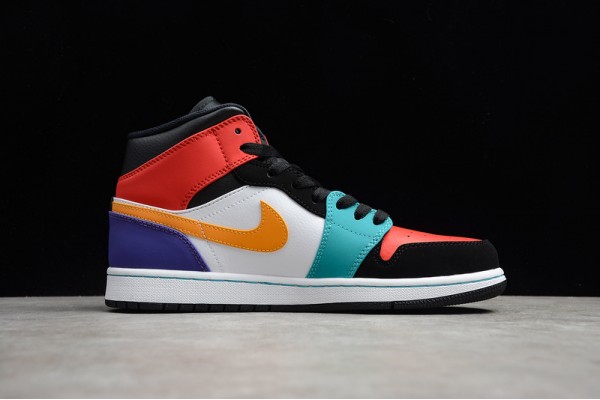 Nike Air Jordan 1 Mid Multi-Color 554724-125 Basketball Shoes