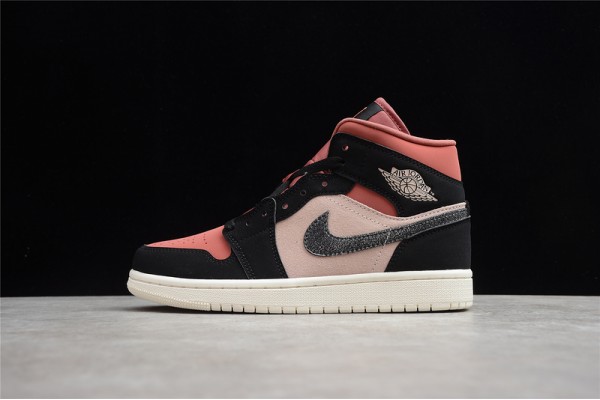 Nike Air Jordan 1 Mid Peach Mocha DH0210-100 Basketball Shoes Pink .jpg