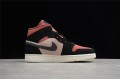 Nike Air Jordan 1 Mid Peach Mocha DH0210-100 Basketball Shoes Pink .jpg