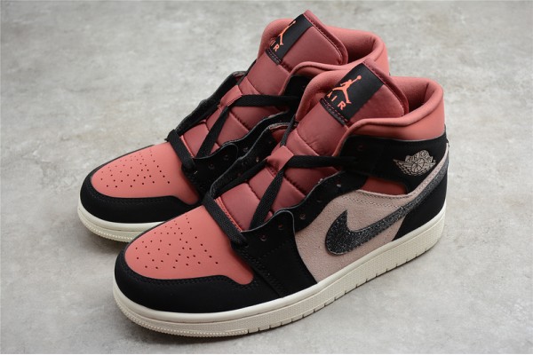 Nike Air Jordan 1 Mid Peach Mocha DH0210-100 Basketball Shoes Pink .jpg