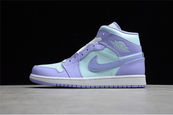 Nike Air Jordan 1 Mid Purple Pulse 554724-500 Basketball Shoes