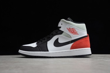 Nike Air Jordan 1 Mid Red Black Toe 852542-100 Basketball Shoes