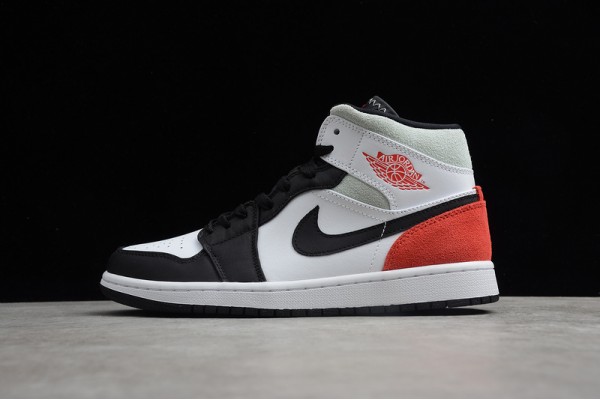 Nike Air Jordan 1 Mid Red Black Toe 852542-100 Basketball Shoes