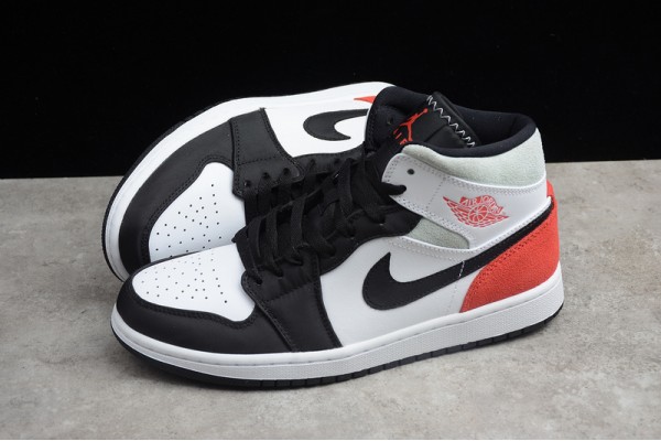 Nike Air Jordan 1 Mid Red Black Toe 852542-100 Basketball Shoes