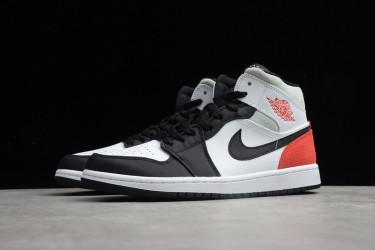 Nike Air Jordan 1 Mid Red Black Toe 852542-100 Basketball Shoes