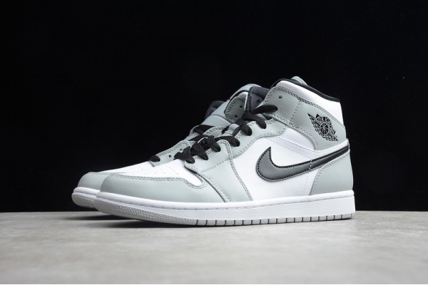 Nike Air Jordan 1 Mid Smoke Grey 554724-092 Basketball Shoes