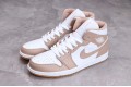 Nike Air Jordan 1 Mid Tan Gum 554724-271 Basketball Shoes