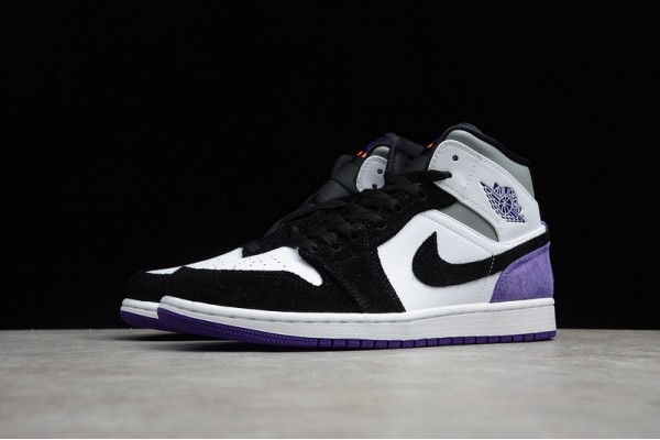 Nike Air Jordan 1 Mid Varsity Purple 852542-105 Basketball Shoes