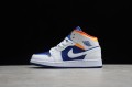 Nike Air Jordan 1 Mid White Deep Royal Blue 554725-131 Basketball Shoes