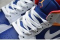 Nike Air Jordan 1 Mid White Deep Royal Blue 554725-131 Basketball Shoes