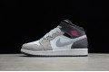 Nike Air Jordan 1 Mid White Grey Hyper Pink 555112-117 Basketball Shoes