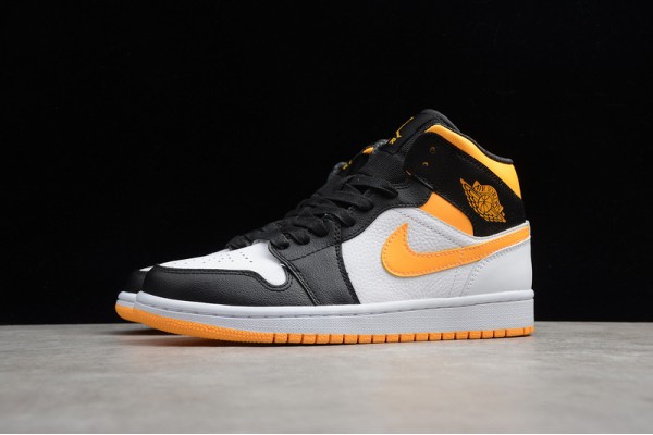 Nike Air Jordan 1 Mid White Laser Orange CV5276-107 Basketball Shoes