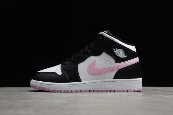 Nike Air Jordan 1 Mid White Light Arctic Pink 555112-103 Basketball Shoes