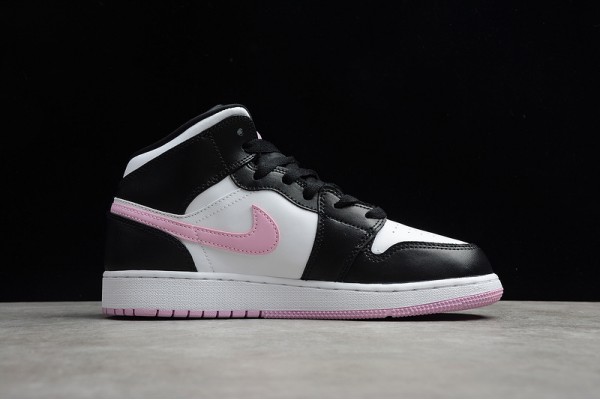 Nike Air Jordan 1 Mid White Light Arctic Pink 555112-103 Basketball Shoes