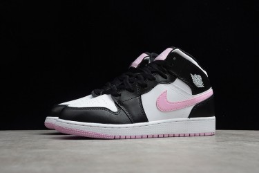 Nike Air Jordan 1 Mid White Light Arctic Pink 555112-103 Basketball Shoes