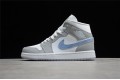 Nike Air Jordan 1 Mid Wolf Grey Aluminum BQ6472-105 Basketball Shoes