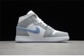 Nike Air Jordan 1 Mid Wolf Grey Aluminum BQ6472-105 Basketball Shoes