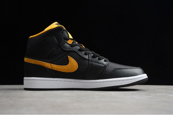 Nike Air Jordan 1 Mid Yellow Black C9352-001 Basketball Shoes