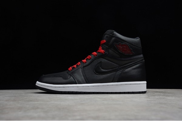 Nike Air Jordan 1 High Black Gym Red 555088-060 Basketball Shoes