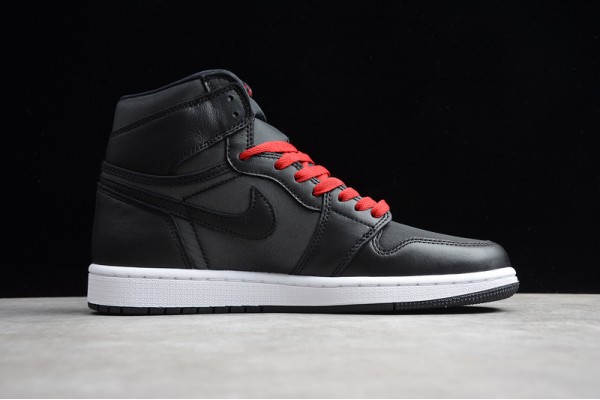 Nike Air Jordan 1 High Black Gym Red 555088-060 Basketball Shoes