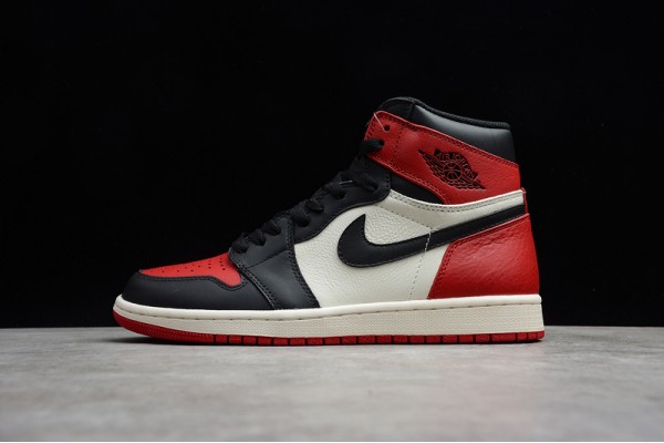 Nike Air Jordan 1 High Bred Toe 555088-610 Basketball Shoes