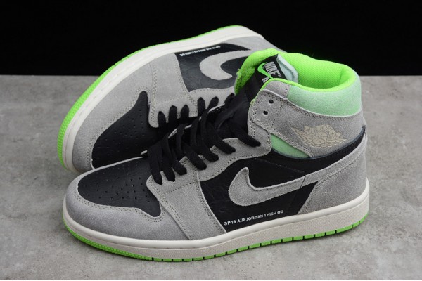 Nike Air Jordan 1 High Neutral Grey Volt 555088-070 Basketball Shoes