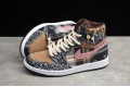 Nike Air Jordan 1 High R2T Black Brown Pink Brun Rose CT4487-001 Basketball Shoes