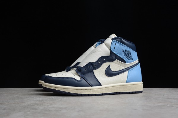 Nike Air Jordan 1 High UNC 555088-140 Basketball Shoes Blue