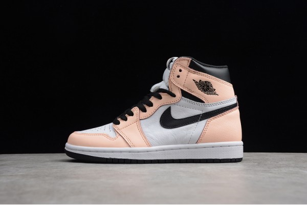 Nike Air Jordan 1 High White And Pink 555441-889 Basketball Shoes