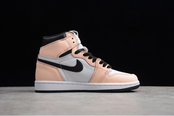 Nike Air Jordan 1 High White And Pink 555441-889 Basketball Shoes