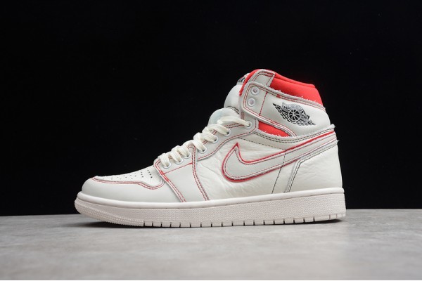 Nike Air Jordan 1 High White Red 555068-160 Basketball Shoes