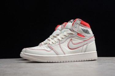 Nike Air Jordan 1 High White Red 555068-160 Basketball Shoes