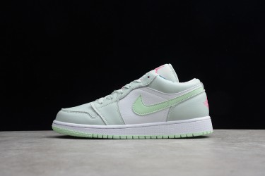 Nike Air Jordan 1 Low Barely Grey Spruce 554723051 Basketball Shoes Women