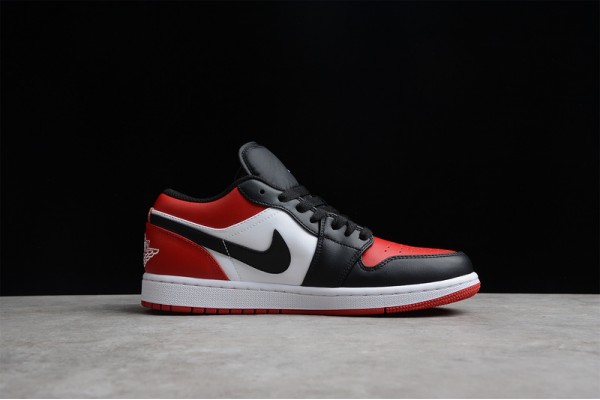 Nike Air Jordan 1 Low Bred Toe 553558612 Basketball Shoes