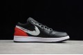 Nike Air Jordan 1 Low Brushstroke Swoosh  Black Red DA4659001 Basketball Shoes Unisex